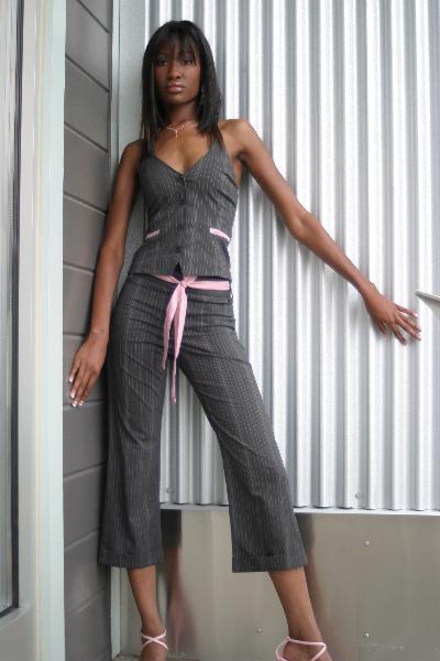 Naiya - Pink & Gray Suit