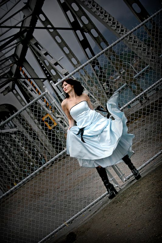 Carolyn - Pretty dress and old architecture