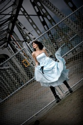 Carolyn - Pretty dress and old architecture