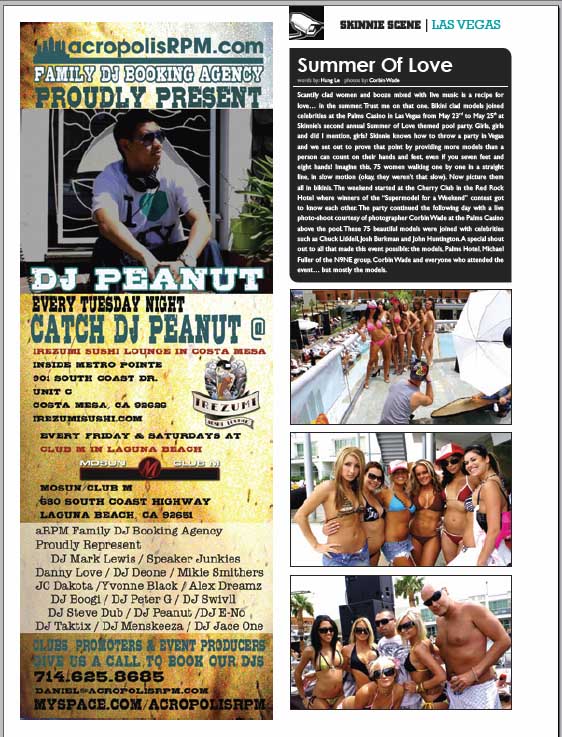 Shannon Johnson - Skinnie magazine, patrty at the palms