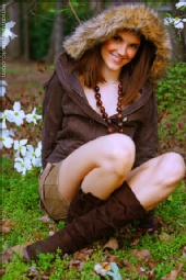 Courtney - under the Dog wood tree