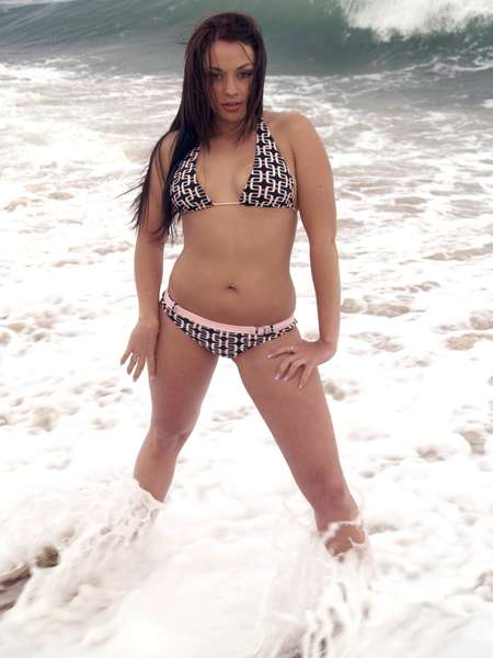 Elyse - Getting wet!