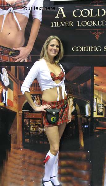 Kim Wise - Titled Kilt Waitress Uniform-wore at NRA Show