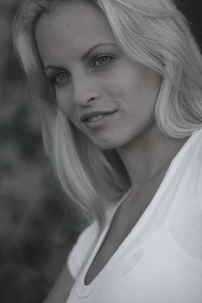 Audrie Barthold - black and white headshot 1