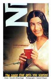 maushmi udeshi - maushmi udeshi-nescafe hoarding.