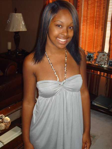 Shay - gray dress close up