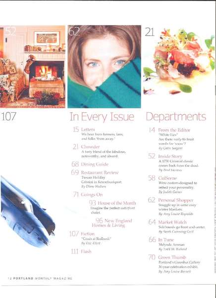 Teal - Portland Magazine contents