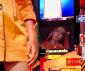 Anna Kiefer - Times Square Fashion Shot 