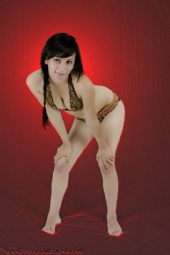Angela - Red backdrop
