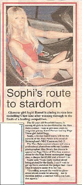 Sophi - Debyshire Times Newspaper