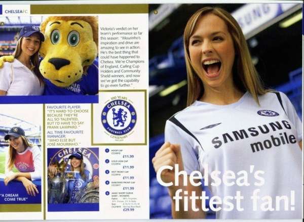 Victoria Shelley - Chelsea FC merchandise magazine
