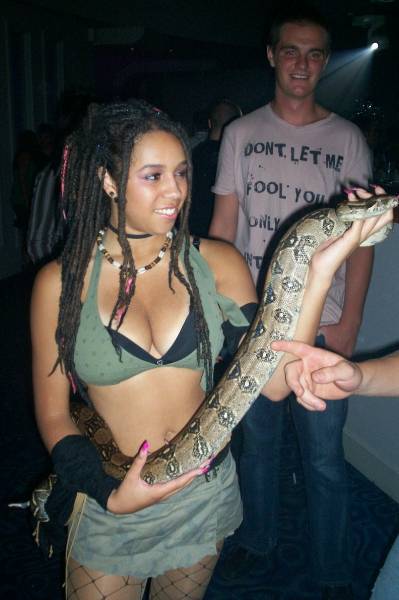 shirin - me working with one of my babies her name is cookie