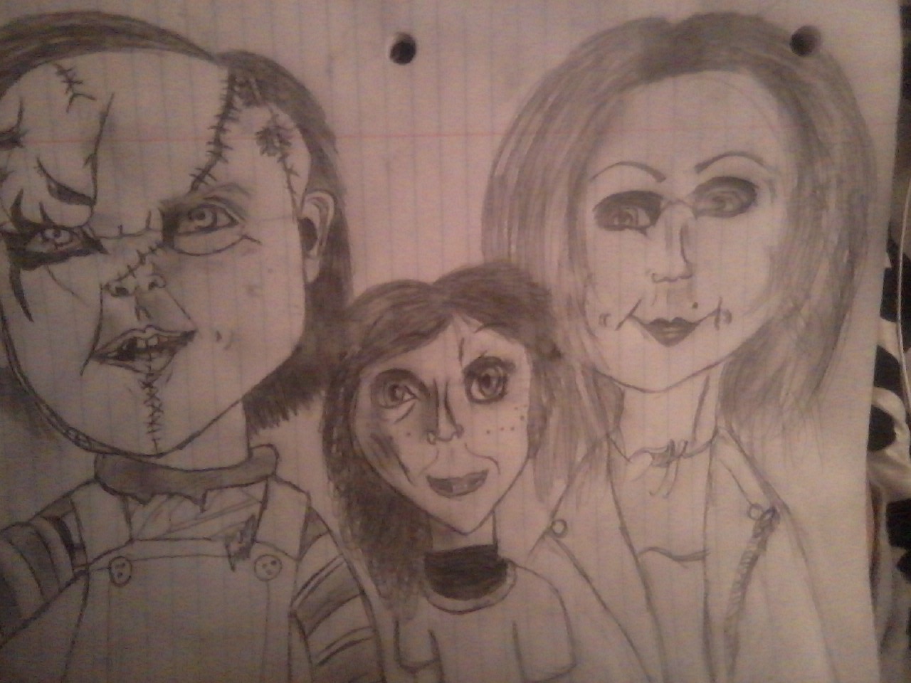 Brooklyn Rogers - Drawing of Chucky, Glen/Glenda/ Bride C