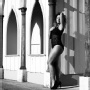 Sandra Sanchez - black and withe outdoor picture